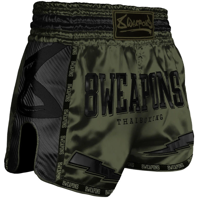 8 WEAPONS Muay Thai Short Carbon Underworld Olijfgroen - Image 5