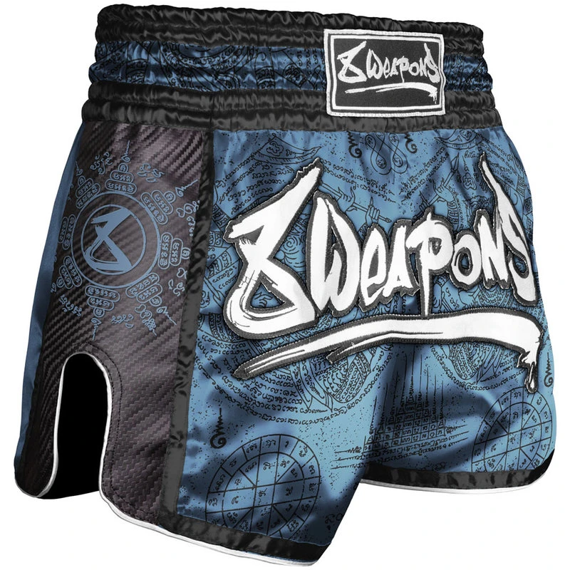 8 Weapons Muay Thai Short Carbon Yantra Petrol - Image 6