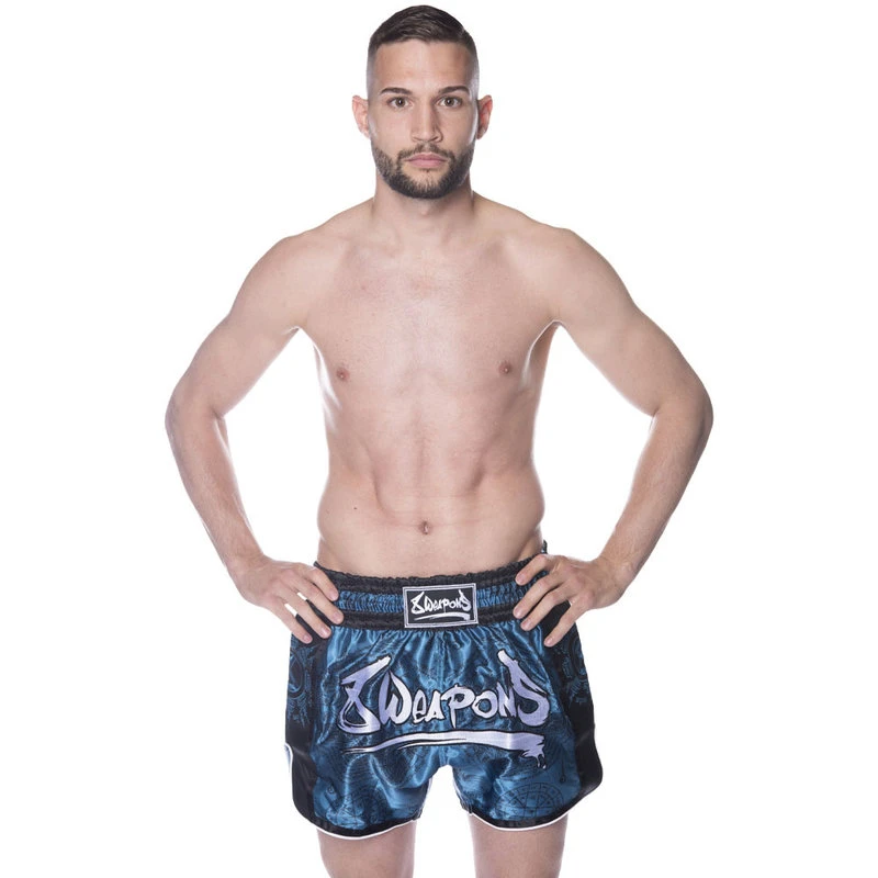 8 Weapons Muay Thai Short Carbon Yantra Petrol