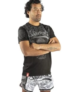 8 WEAPONS Muay Thai T-Shirt T Yantra Zwart Grijs