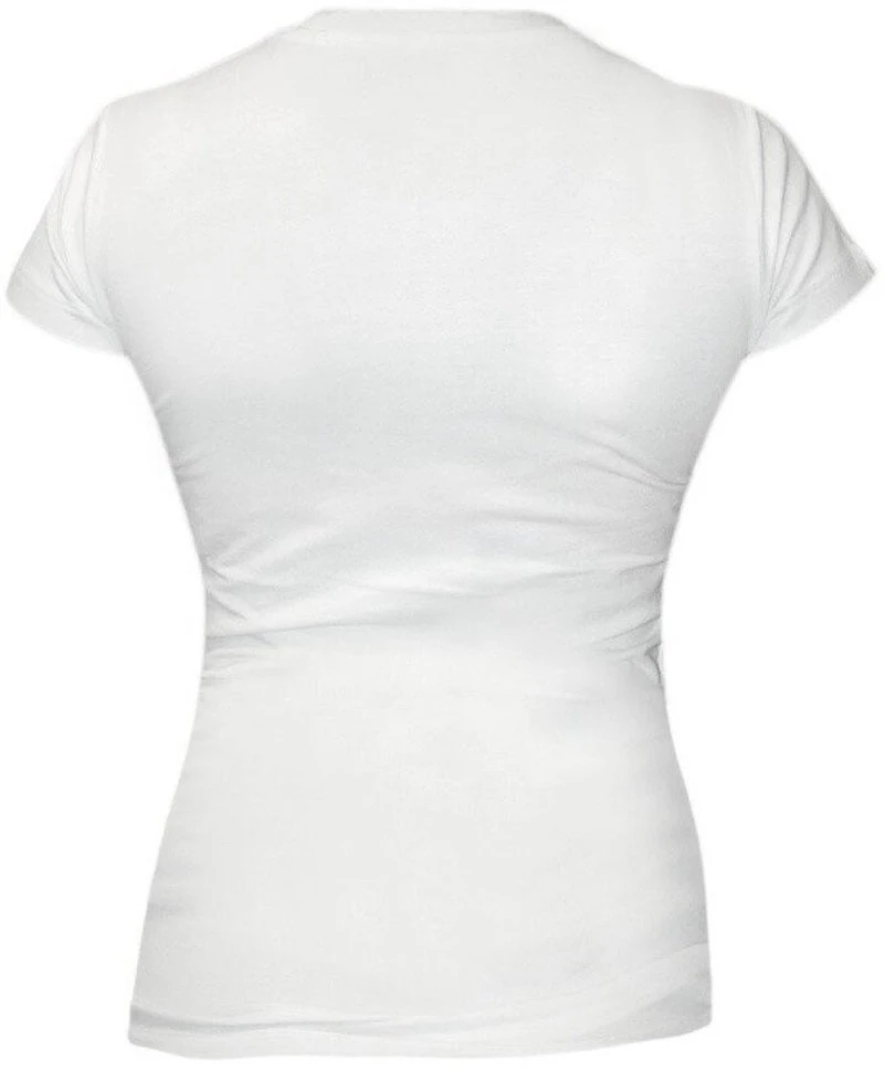 Bad Girl T-shirt Met V-hals Wit Blauw