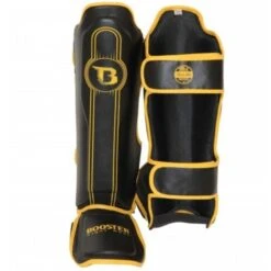 Booster Kickboxing Scheenbeschermers Pro Range BSG 1 V6 Zwart Geel