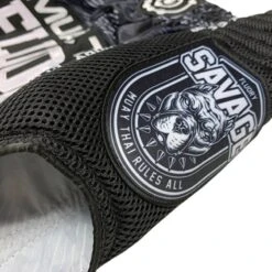 Fluory Muay Thai Kickboxing Shorts Camo Stripe Zwart MTSF86