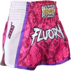 Fluory Muay Thai Kickboxing Shorts Roze Rood MTSF64