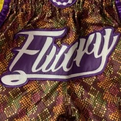 Fluory Muay Thai Kickboxing Shorts Square Geel MTSF82