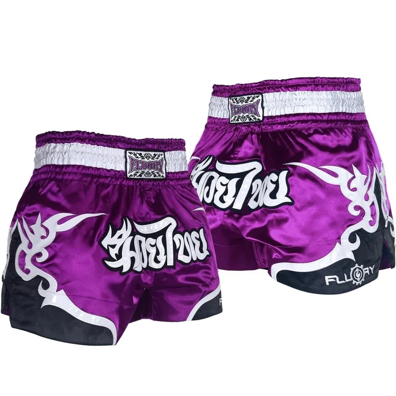 Fluory Muay Thai Short Kickboks Broek Tribal Paars - Image 2
