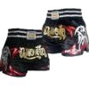 Fluory Muay Thai Short Kickboks Broek Zwart MTSF50