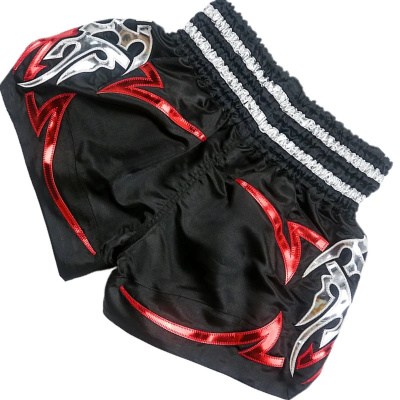 Fluory Muay Thai Short Kickboks Broek Zwart MTSF50 - Image 4