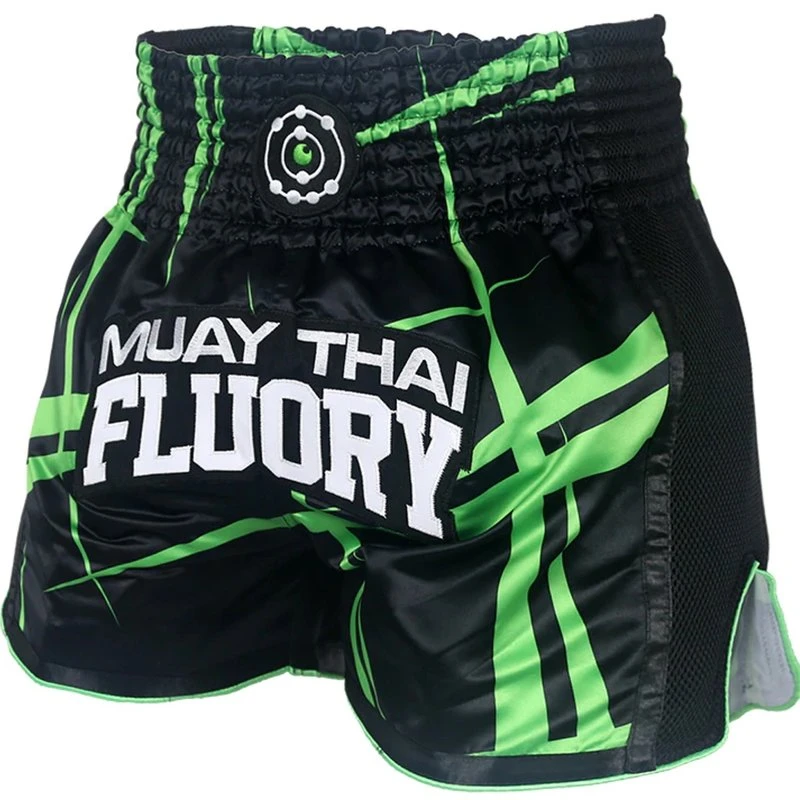 Kickboks Broekje Stripes Zwart Groen - Image 2