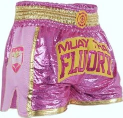 Muay Thai Kickboxing Shorts Dames Glitter Roze
