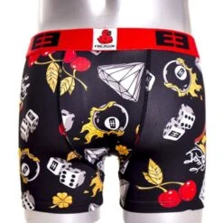 FreeGun Polyester Boxershorts Underwear Lucky Zwart Rood