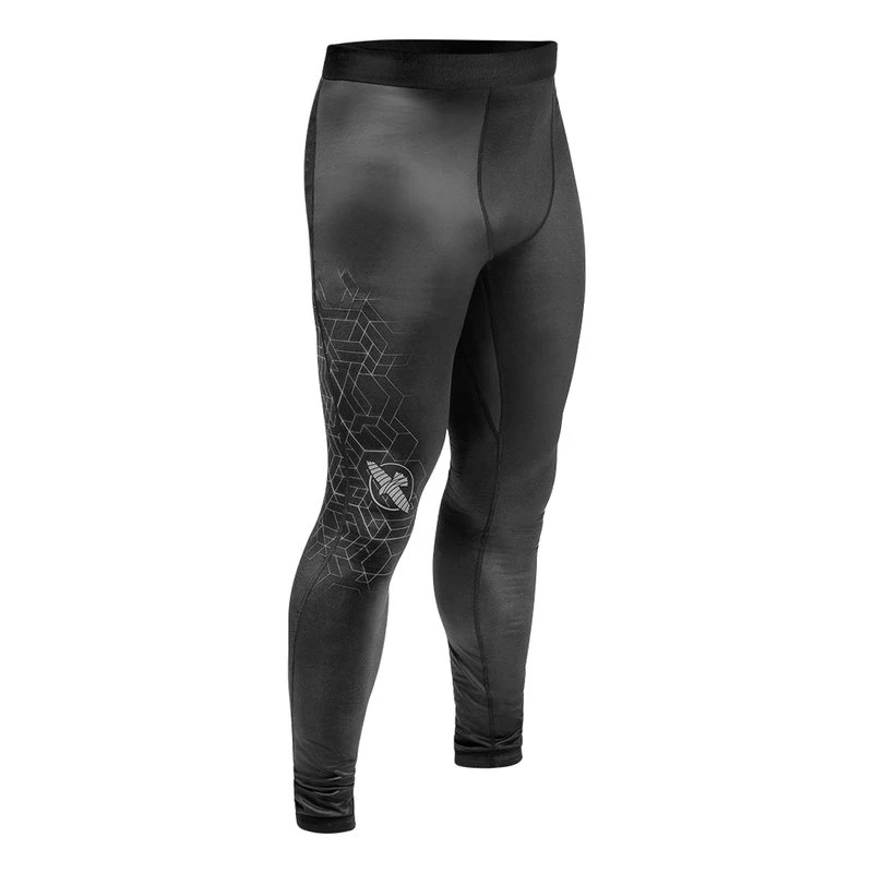 Hayabusa Geo Jiu Jitsu Spats Tights BJJ Zwart Grijs - Image 3