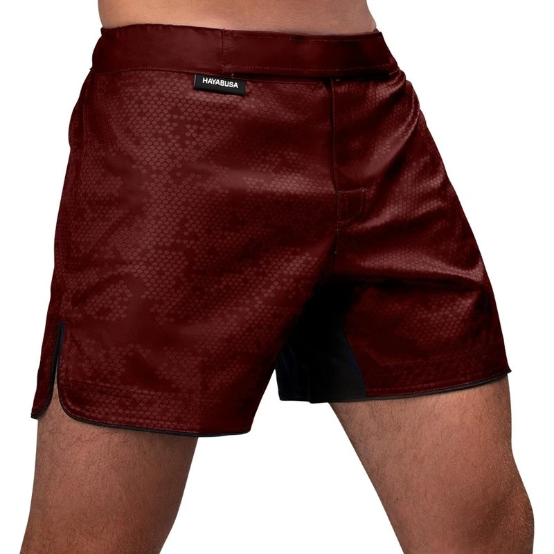 Hayabusa Hex Hybrid Fight Shorts Burgundy - Image 5