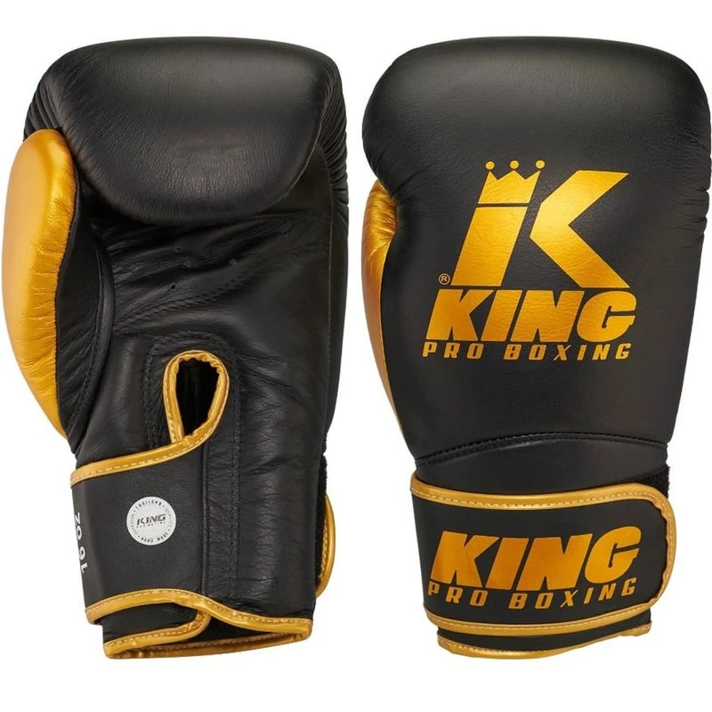 King Pro Boxing Bokshandschoenen KPB/BG Star 16 Zwart Goud - Image 2