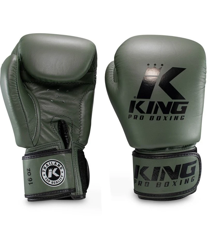King Pro Boxing Bokshandschoenen Military KPB/BGVL 3 Leder - Image 3