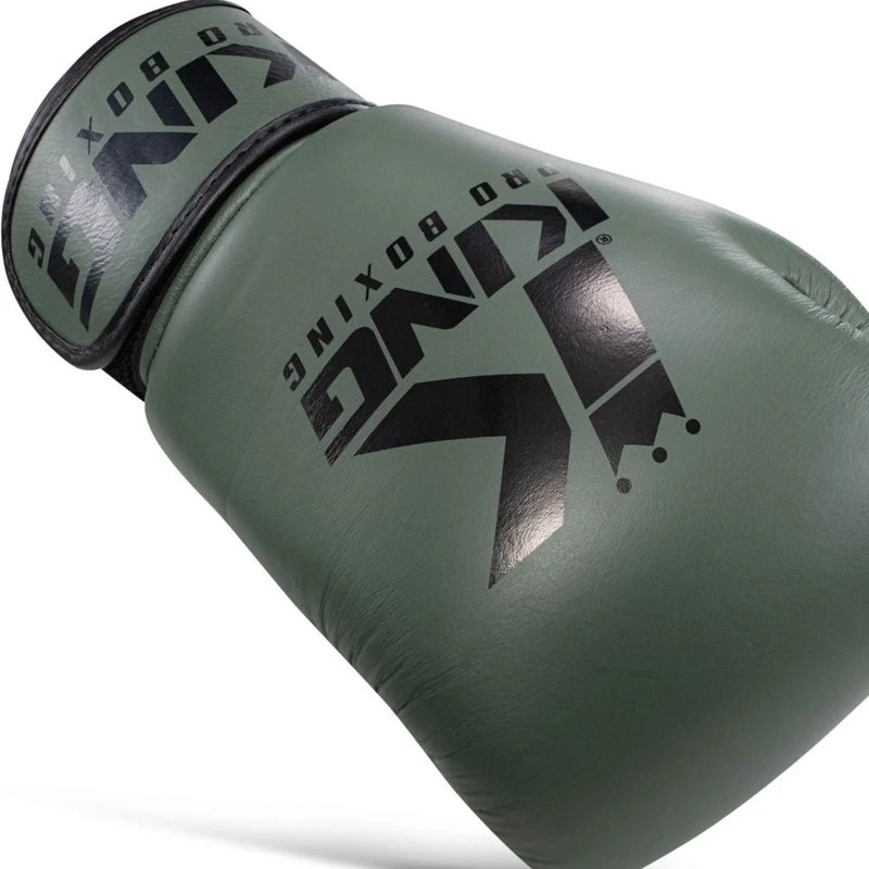 King Pro Boxing Bokshandschoenen Military KPB/BGVL 3 Leder - Image 5
