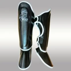 Muay Kids Kickboks Scheenbeschermers Zwart