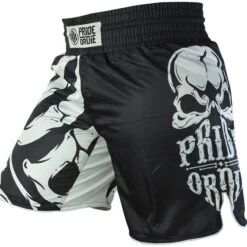 Fightshorts PRiDEorDiE "Reckless Bones" Zwart