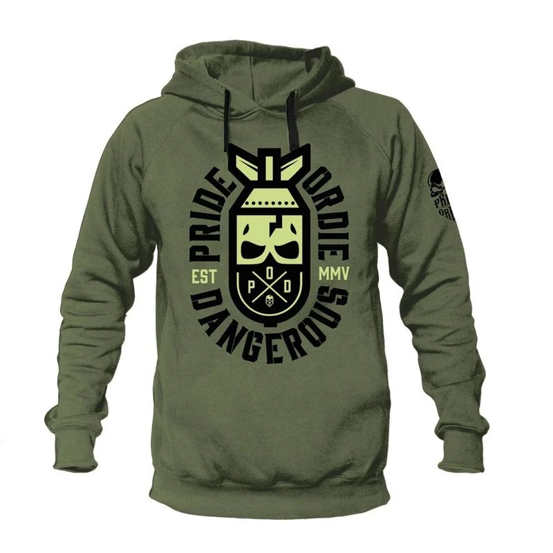 Hoodie PRiDEorDiE Dangerous Khaki - Image 6