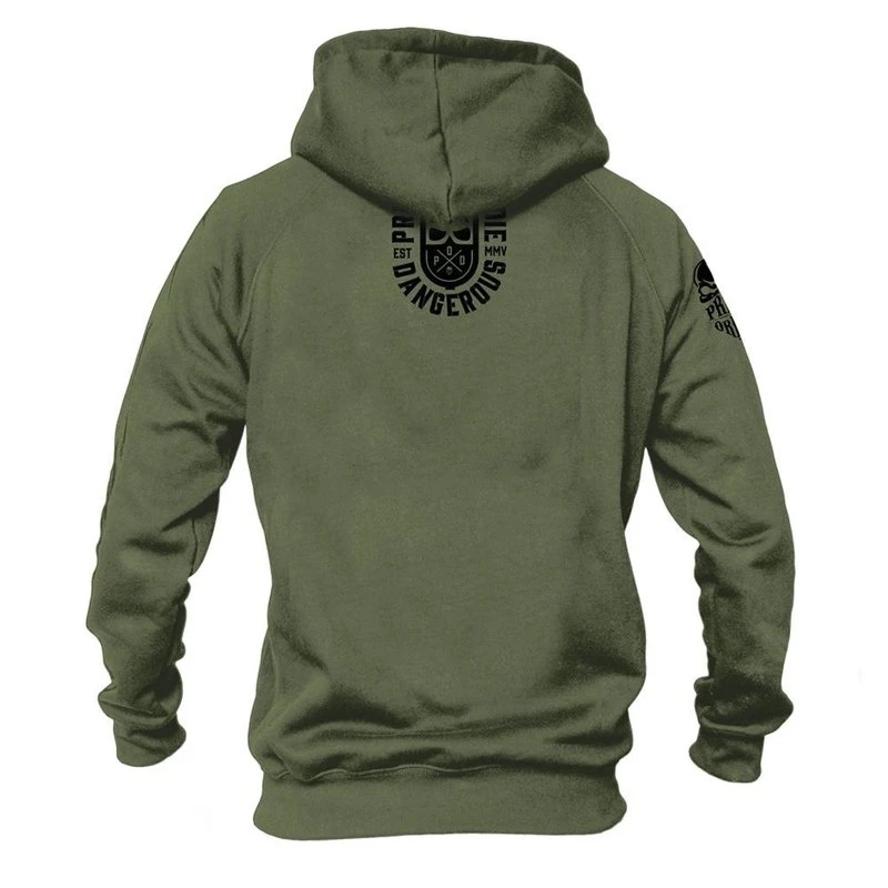 Hoodie PRiDEorDiE Dangerous Khaki