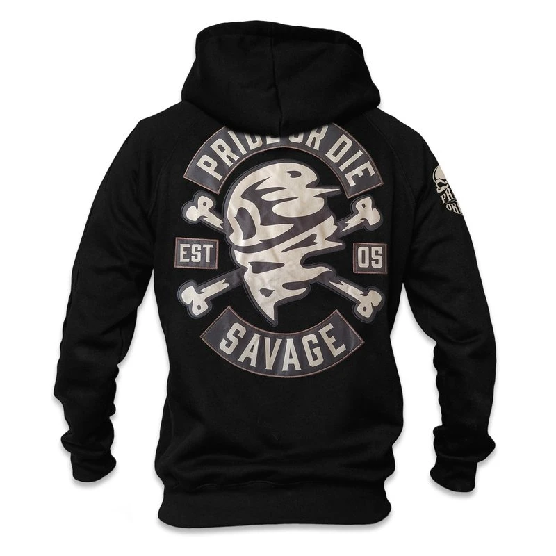 Hoodie PRiDEorDiE SAVAGE Zwart