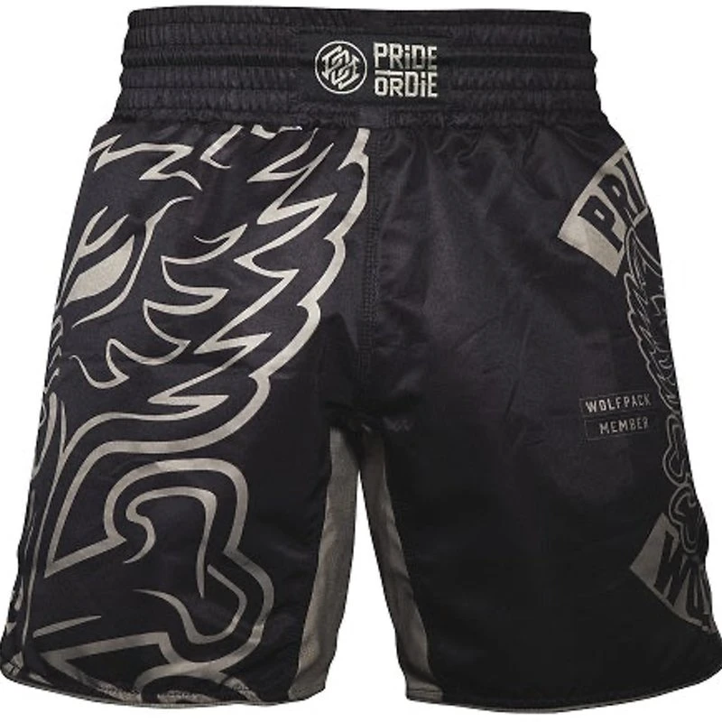 PRiDE Or DiE Fight Short Wolfpack Vechtsportbroek Zwart - Image 3