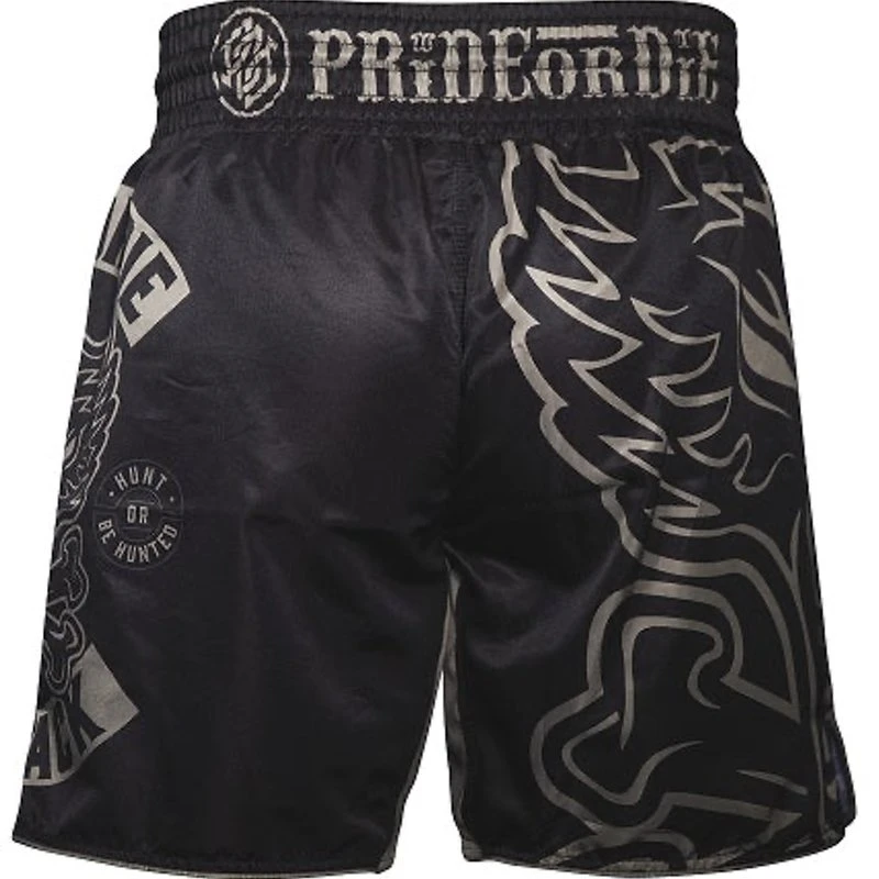 PRiDE Or DiE Fight Short Wolfpack Vechtsportbroek Zwart - Image 4