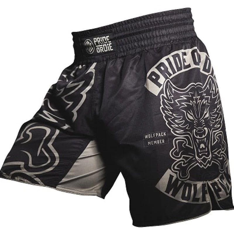 PRiDE Or DiE Fight Short Wolfpack Vechtsportbroek Zwart - Image 5