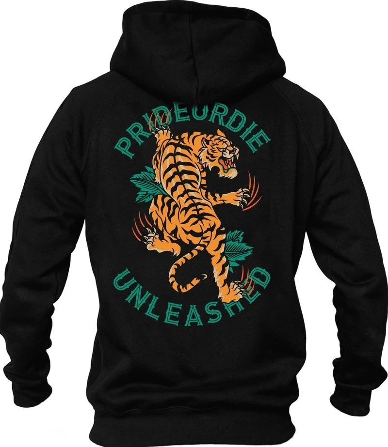 PRIDE Or Die Hoodie Sweater Tiger Unleashed Zwart - Image 4