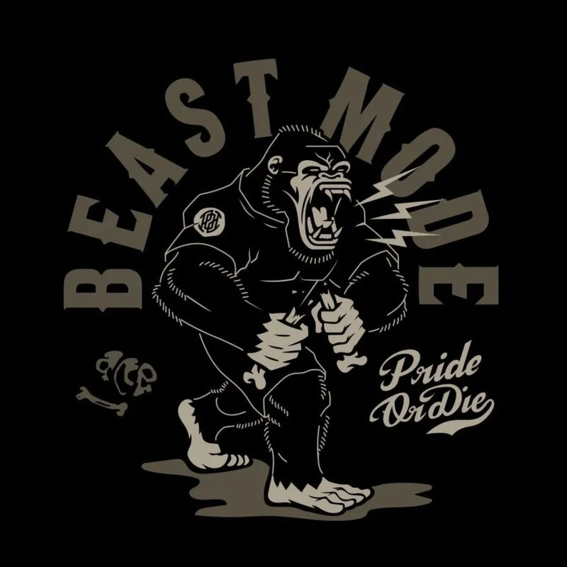 PRIDE Or Die Katoenen T-Shirt "Beast Mode V.2" Zwart - Image 3