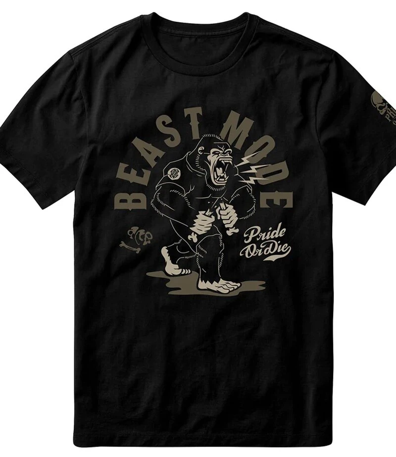 PRIDE Or Die Katoenen T-Shirt "Beast Mode V.2" Zwart - Image 7