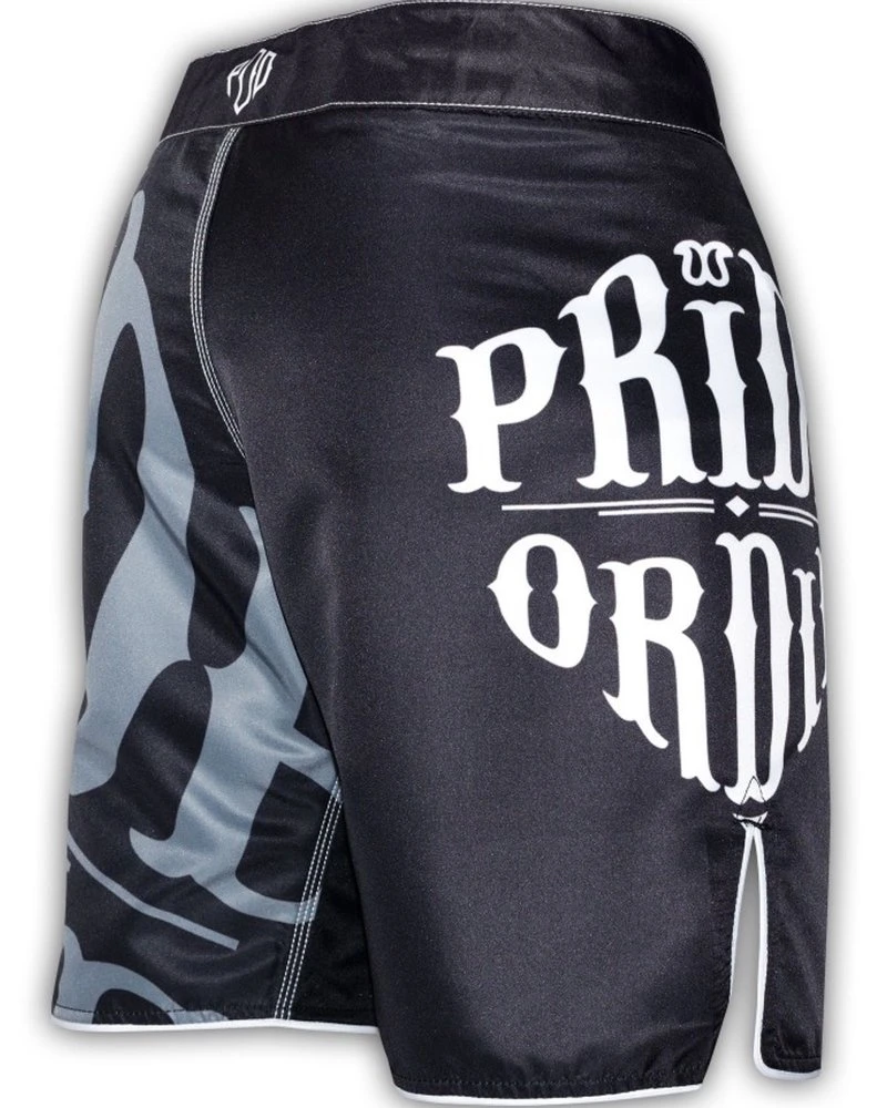 PRIDE Or DIE MMA Fightshorts Reckless Zwart Wit