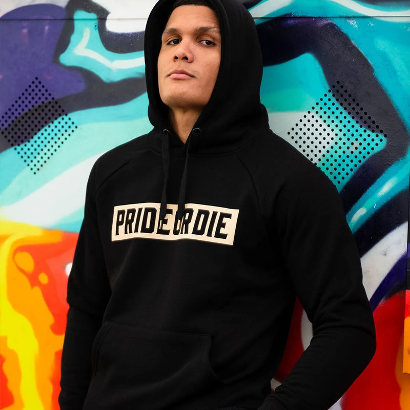 PRIDE Or Die Wolfpack Hoodie Sweater Zwart - Image 2