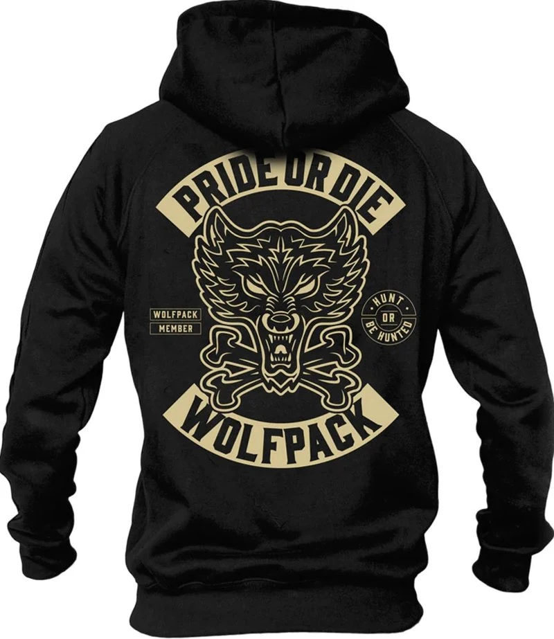 PRIDE Or Die Wolfpack Hoodie Sweater Zwart - Image 4