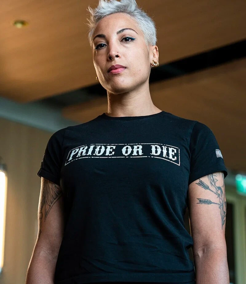 PRiDE Or DiE Women Fight Club T-Shirt Zwart - Image 2