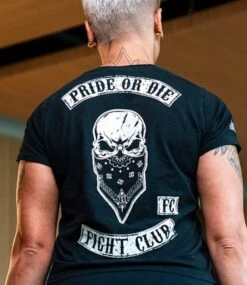 PRiDE Or DiE Women Fight Club T-Shirt Zwart