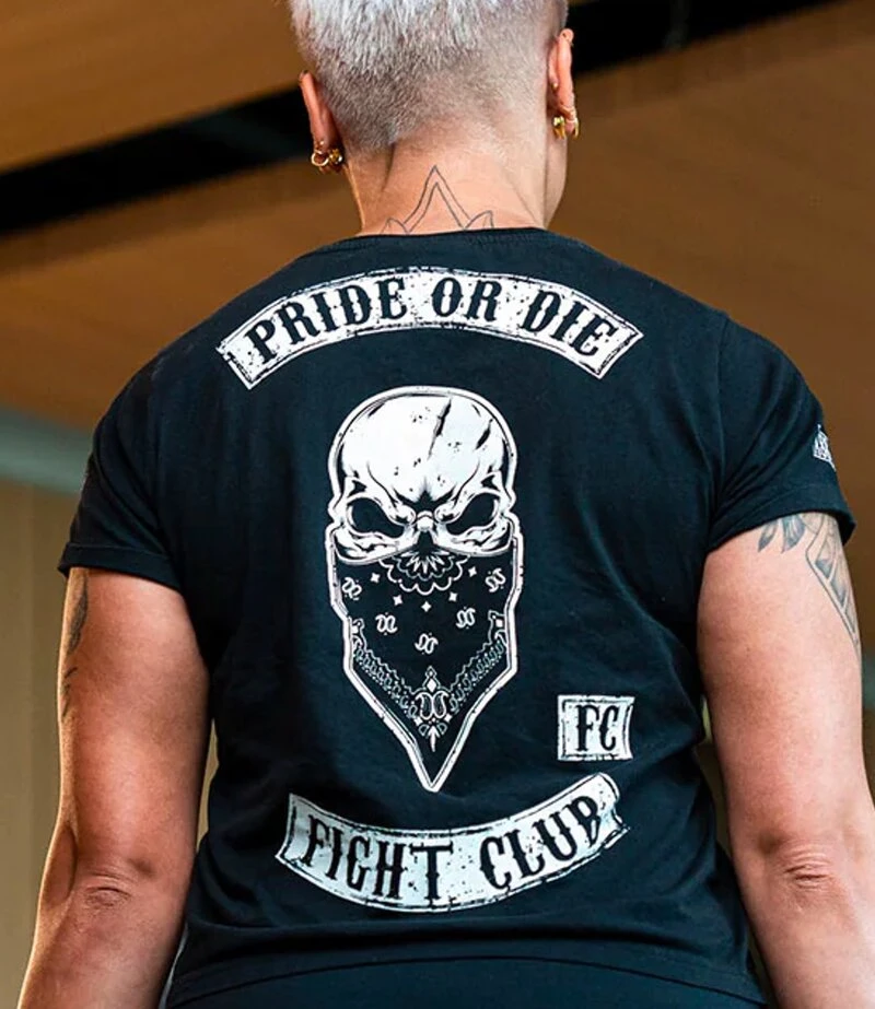 PRiDE Or DiE Women Fight Club T-Shirt Zwart