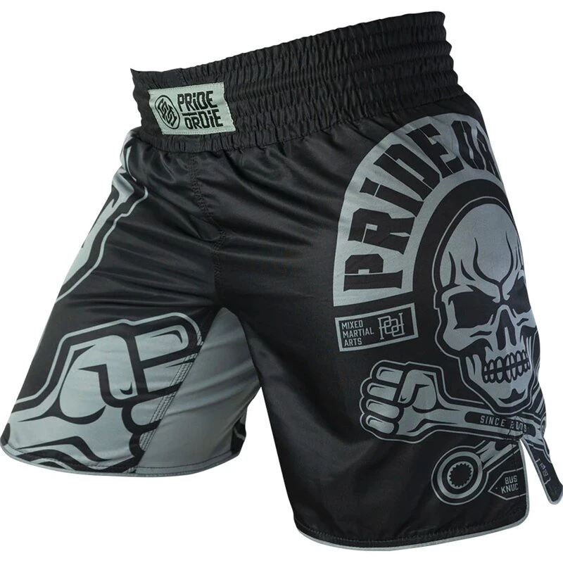 PRIDEorDie BUSTED KNUCKLES Fight Short Zwart - Image 4