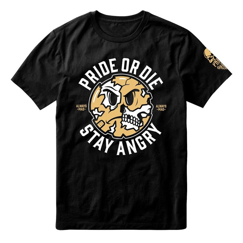 PRiDEorDiE T Shirt Stay Angry Zwart - Image 2