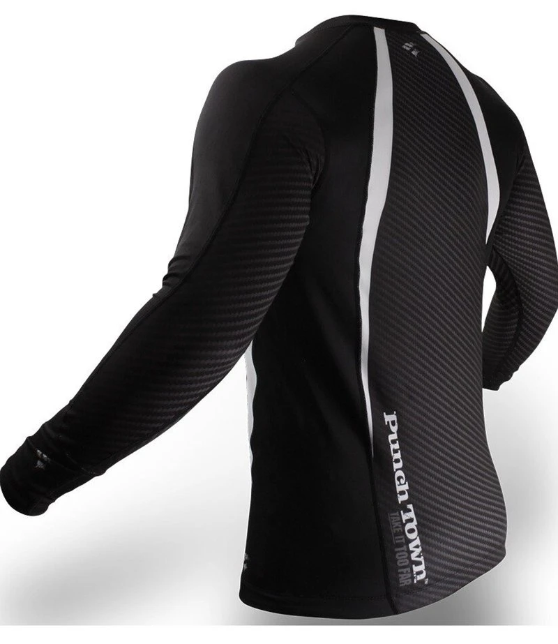 PunchTown Rash Guard Carbon Lange Mouw Zwart