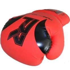 Punch Round Bokshandschoenen "SLAM" Mat Rood Zwart