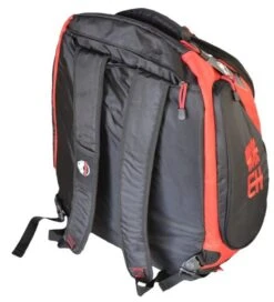 Punch Round™ Boxing Sporttas Rugtas Gym Bag Black Red