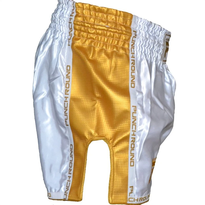 Punch Roundâ„¢ Kickboks Broekje Carbon Wit Goud - Image 5