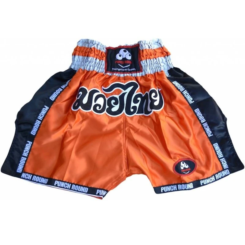 Punch Round™ Kickboks Broekje Muay Thai Oranje - Afbeelding 2
