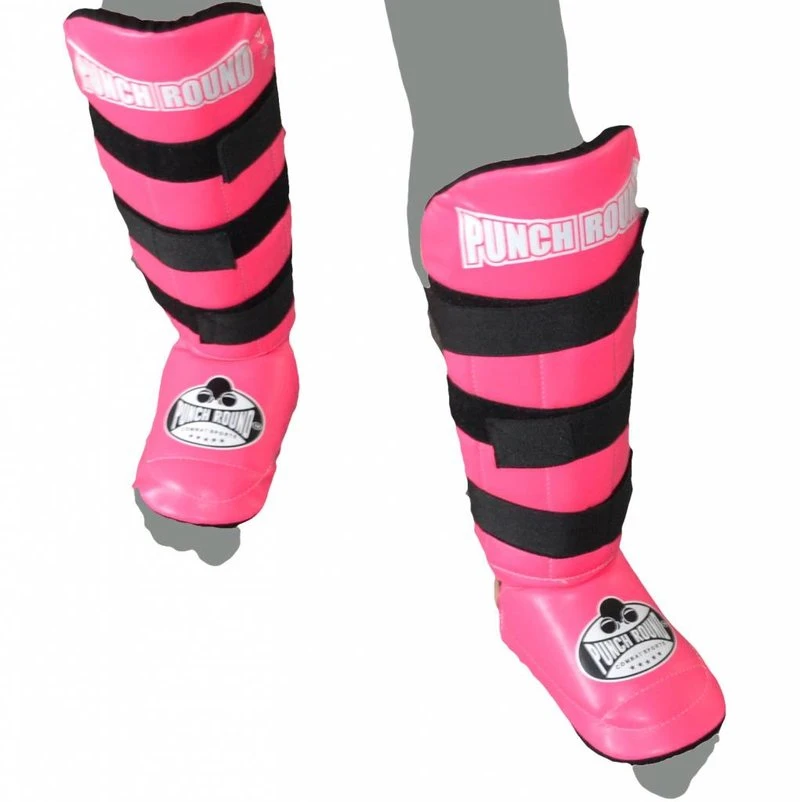 Punch Round Kickboks Scheenbeschermers Experience Luxury PU Roze - Image 3