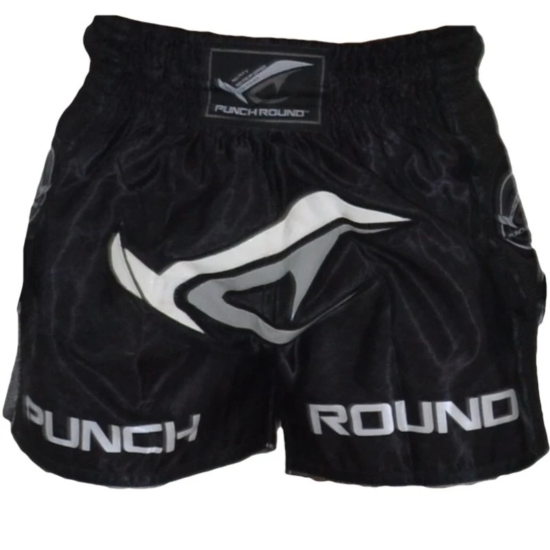Punch Round Thaiboks Broek NoFear Zwart Grijs - Image 3