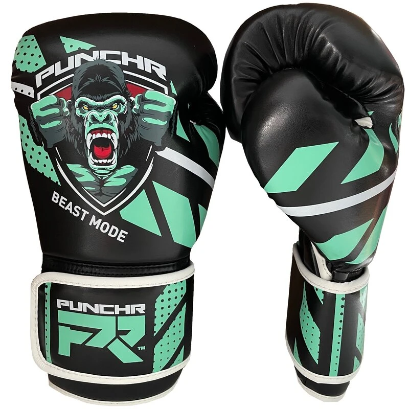 PunchRâ„¢ Beast Mode Bokshandschoenen Kids Zwart Groen - Image 2