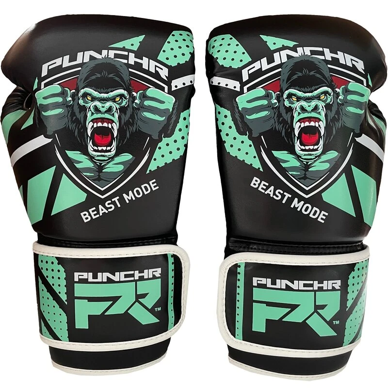 PunchRâ„¢ Beast Mode Bokshandschoenen Kids Zwart Groen