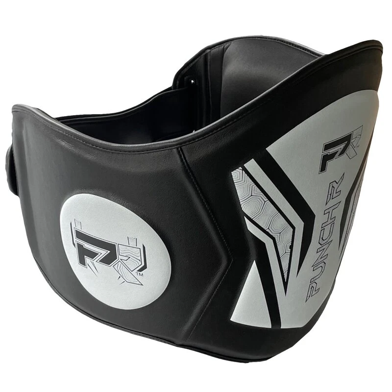 PunchRâ„¢ Electric Vechtsport Buikbeschermer Zwart Wit - Image 4