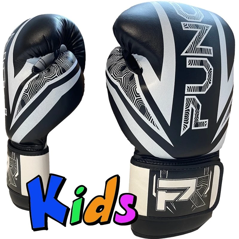 PunchRâ„¢ Kids Bokshandschoenen Electric Zwart Wit - Image 6